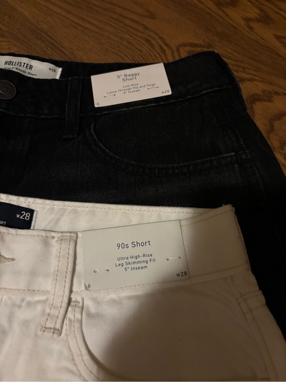 Hollister White and Black High-Rise Denim Shorts Duo - Picture 14 of 14